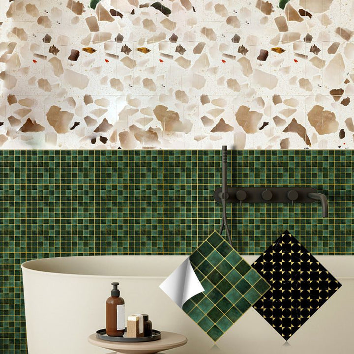 BowLift | Peel & Stick Mosaic Tile Square Plastic Stain Resistant Tile - Peel & Stick for Shower