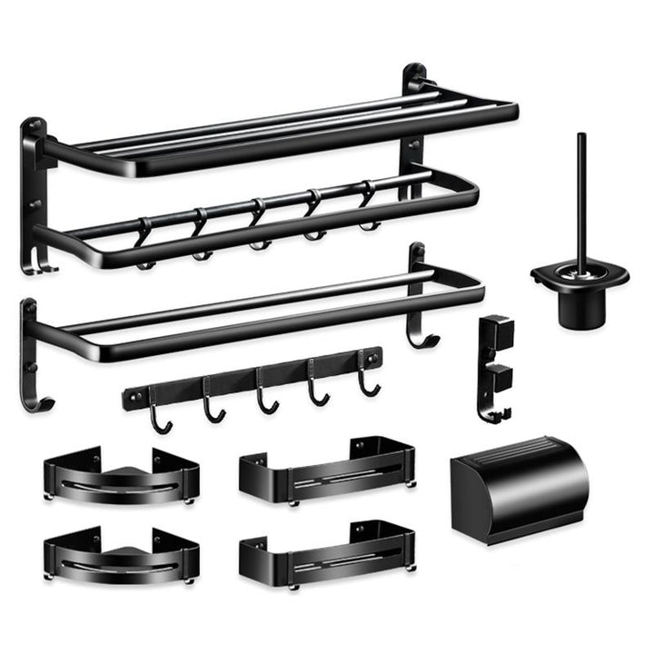 BowLift | Modern Aluminum Bathroom Hardware Set Black Bathroom Accessory Set