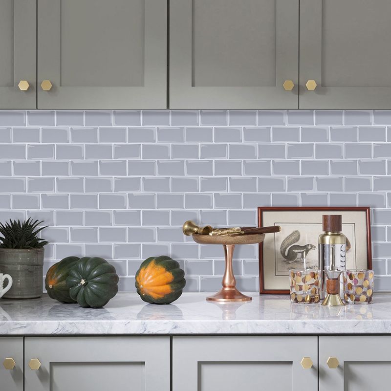 BowLift | Solid Peel & Stick Subway Tile Scratch Resistant PVC Rectangle Peel and Stick Wall Tile