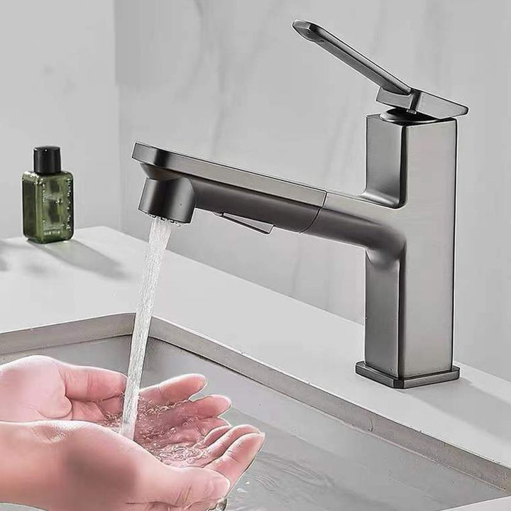 BowLift | Contemporary Container Faucet Lever Handles Low Arc Copper Container Faucet