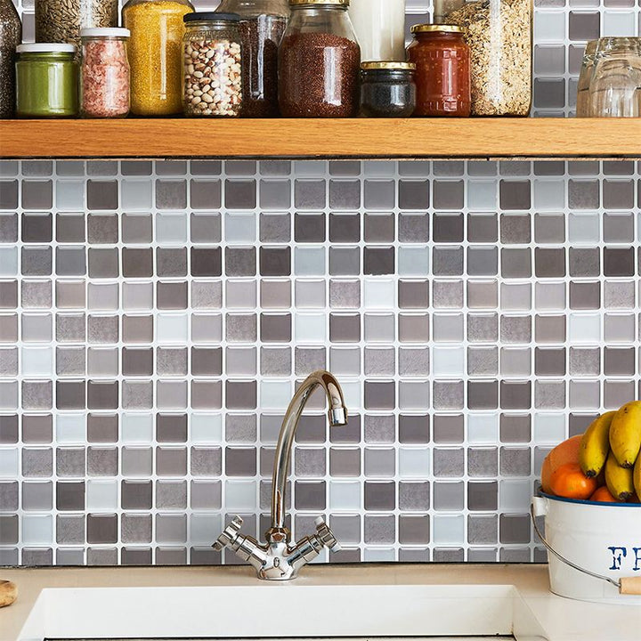BowLift | Plastic Peel & Stick Mosaic Tile Waterproof Peel & Stick Mosaic Tile with Square Shape