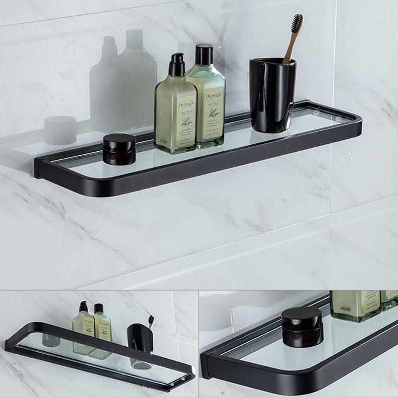 BowLift | Modern Classic Bathroom Accessories Set in Stainless Steel Matte Black Bathrobe Hook/Towel Ring Bar
