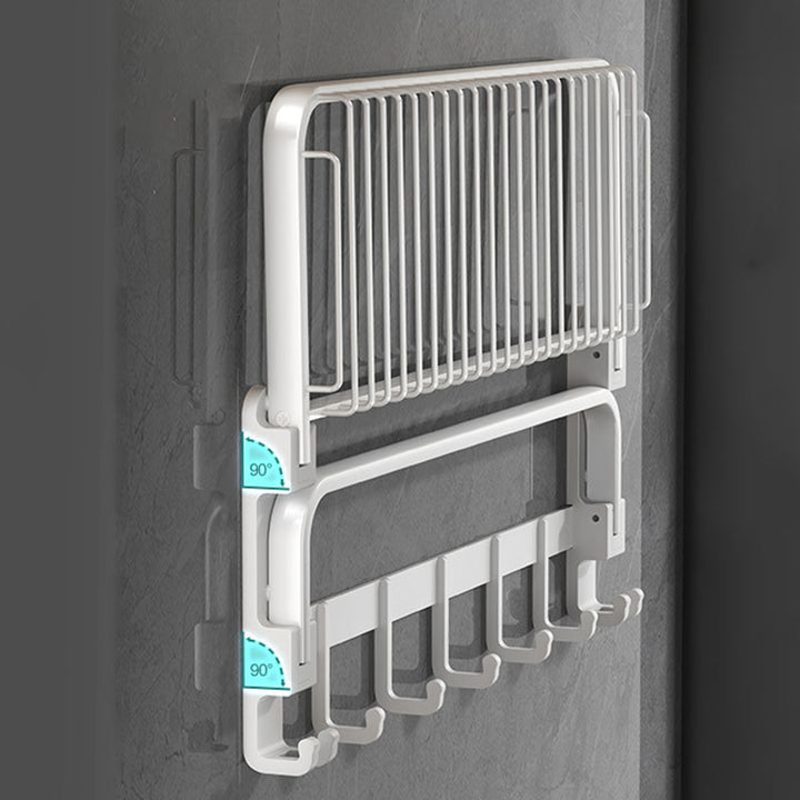 BowLift | Modern Bathroom Accessory Set White Paper Holder Bathroom Shelf Bathroom Fittings Set