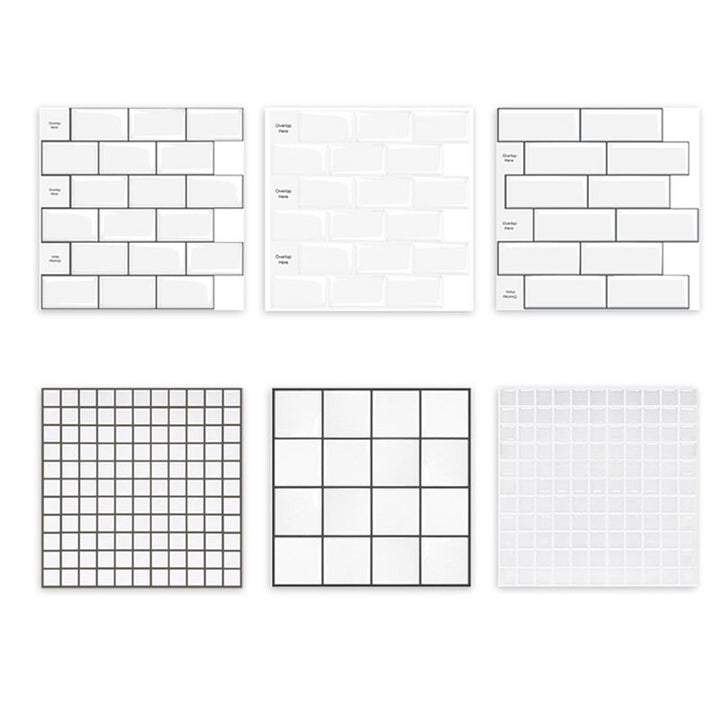 BowLift | Plastic Peel and Stick Wall Tiles 3D Square Peel and Stick Backing