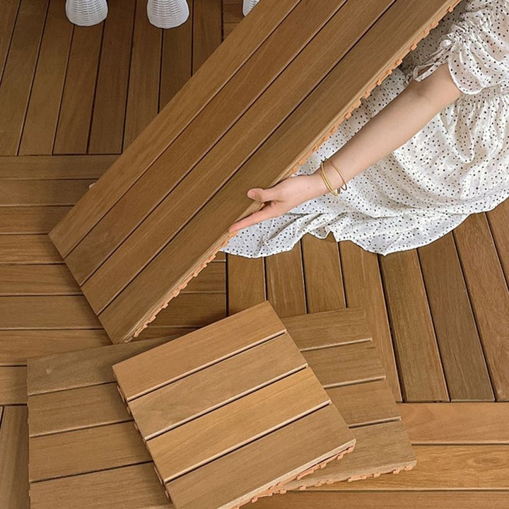 BowLift | Modern Style Square Wood Flooring Corrosion Resistant Outdoor Wood Flooring