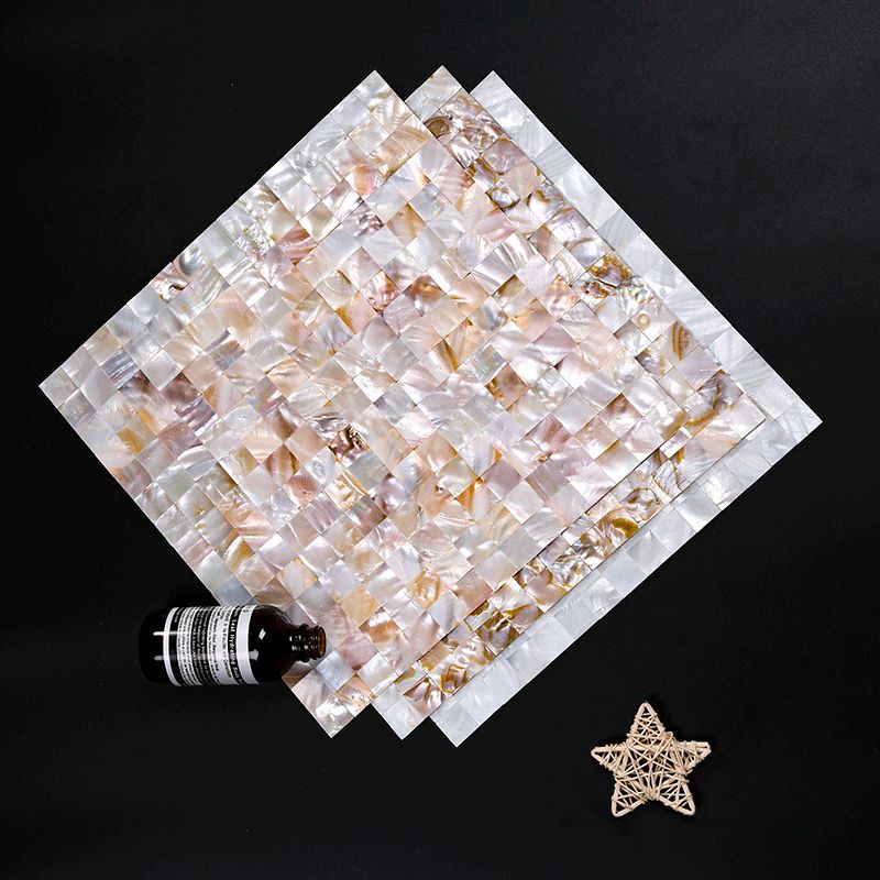 BowLift | Modern Peel-and-Stick Wall Tiles Stone Composite Grid Peel-and-Stick Tiles for the Shower