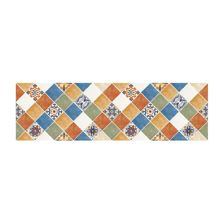 BowLift | Rectangular Wall Tile for Peeling and Applying Geometric Print Kitchen Wallpaper