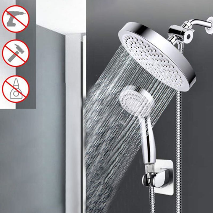 BowLift | Contemporary Shower Combination Double Shower Head Chrome Wall Mounted Round Shower Head