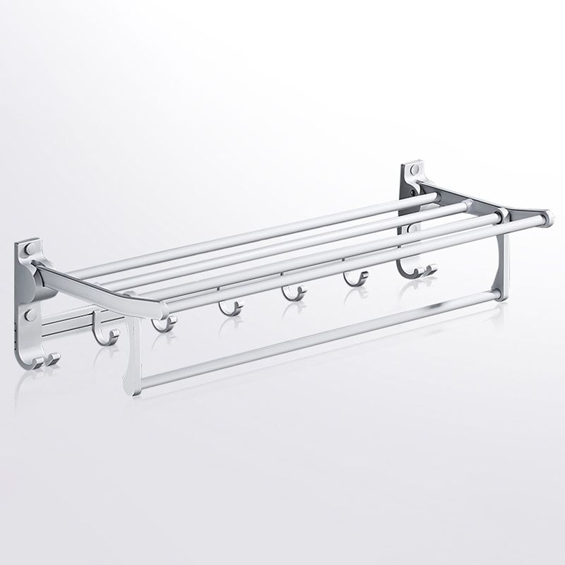 BowLift | Contemporary silver metal bathroom accessory set with towel rack
