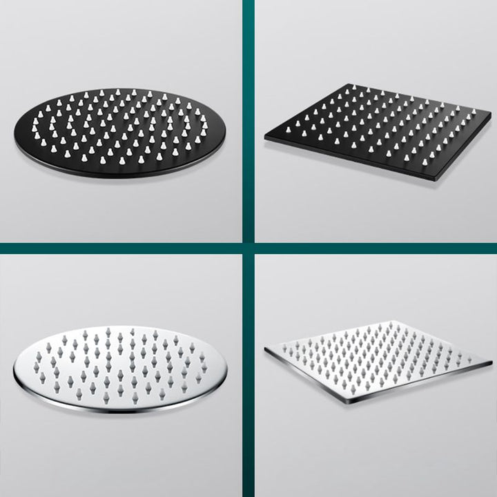 BowLift | Black round fixed shower head Modern design wall-mounted shower head