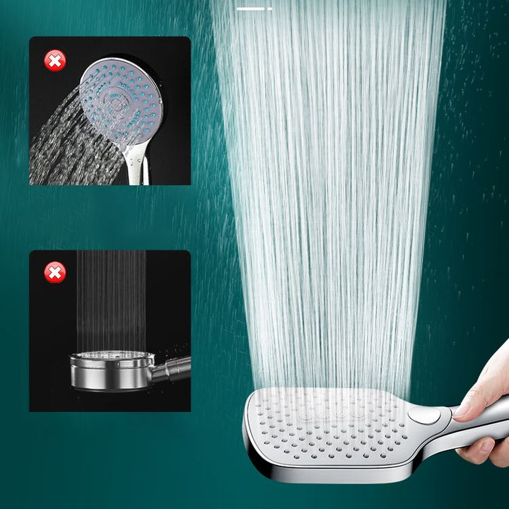 BowLift | Contemporary Fixed Head Square Supercharged Showerhead Combo