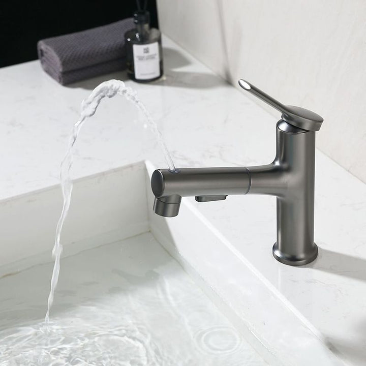 BowLift | Modern Basin Faucet Copper Single Handle Low Arc Basin Faucet for Bathroom