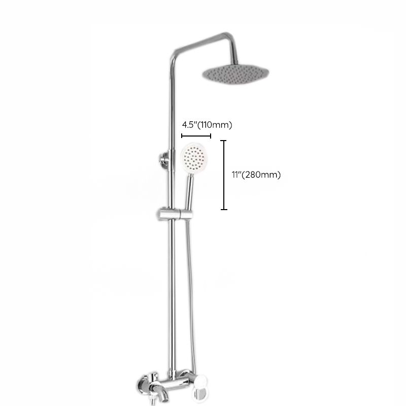BowLift | Modern adjustable swivel shower head metal shower fixture on the wall