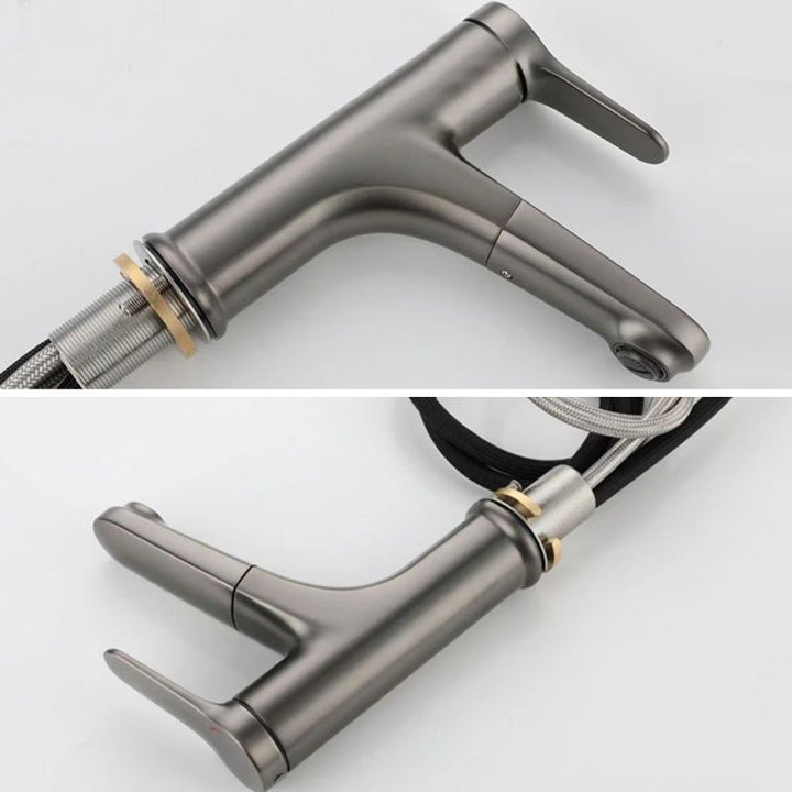 BowLift | Modern Style Extendable Ship Faucet Copper Single Handle Sink Faucet for the Bathroom