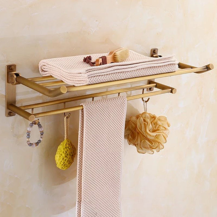 BowLift | 4-piece traditional bathroom accessory set Gold Brass bathroom accessory hardware set