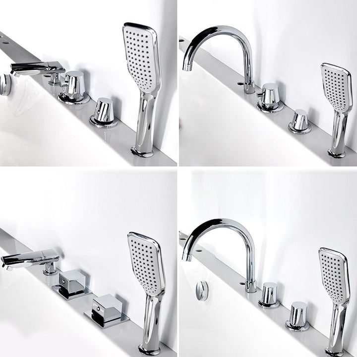 BowLift | Wall-mounted Copper Roman Bathtub Faucet Low Arc Roman Bathtub Filler Trim