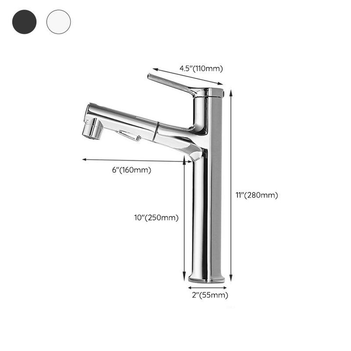 BowLift | Modern Center Set Faucet Copper Center Set Vanity Faucet for Bathroom