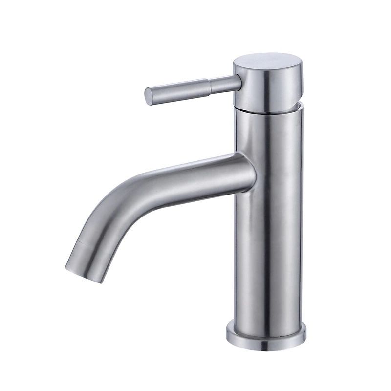BowLift | Modern Silver Washbasin Mixer Single Lever Bathroom Faucet with Lever Handle