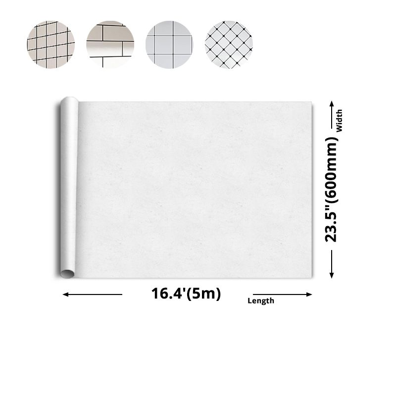 BowLift | White Peel & Stick Tile Mirror Plastic Grid Wallpaper for Kitchen and Bathroom