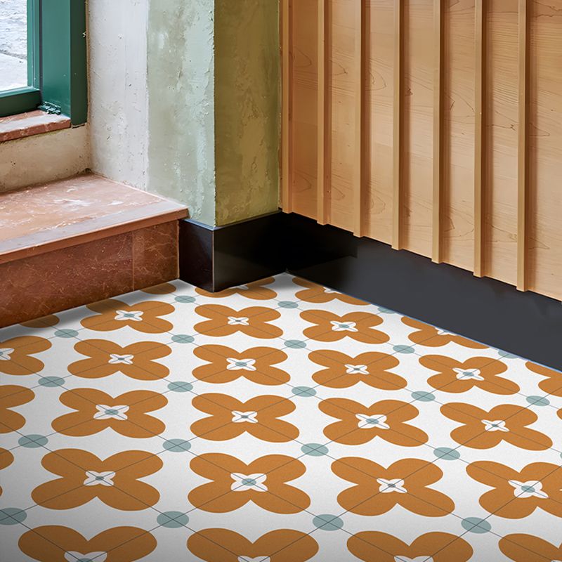 BowLift | Square Inner Layer Vinyl Flooring Flower Pattern Peel and Stick Waterproof Vinyl Flooring
