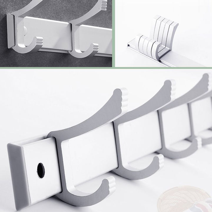 BowLift | Contemporary silver metal bathroom accessory set with towel rack