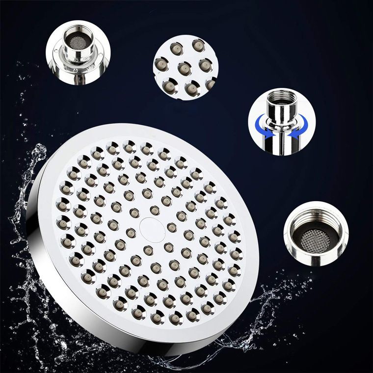 BowLift | Modern Dual Shower Head Square High Arc Shower Head Combination in Silver