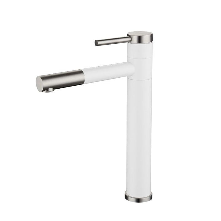 BowLift | Modern Vessel Sink Faucet Stainless Steel Single Handle Low Arc Pull Down Vessel Faucet