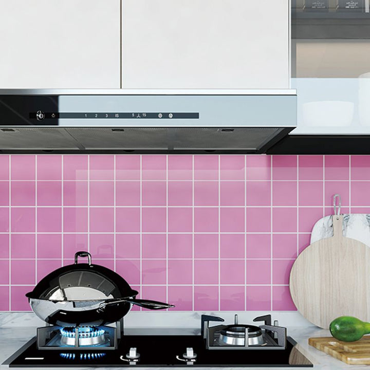 BowLift | Modern Peel & Stick Field Tiles Plastic Rectangular Grid 5-Pack Wallpaper for the Kitchen
