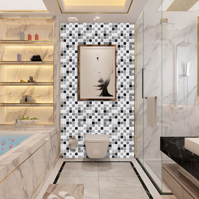 BowLift | PVC Peel & Stick Mosaic Tile Square Shape Mosaic Tiles Wallpaper