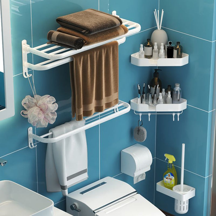 BowLift | Modern Bathroom Hardware Set White Metal Bathroom Accessory Set