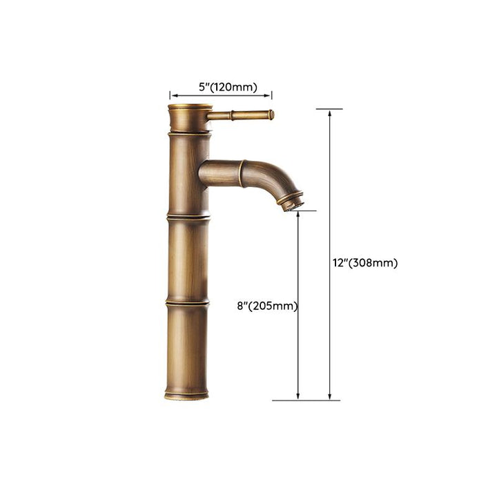 BowLift | Lever Handle Vessel Faucet Single Hole Basin Faucet Farmhouse Style Sink Faucet