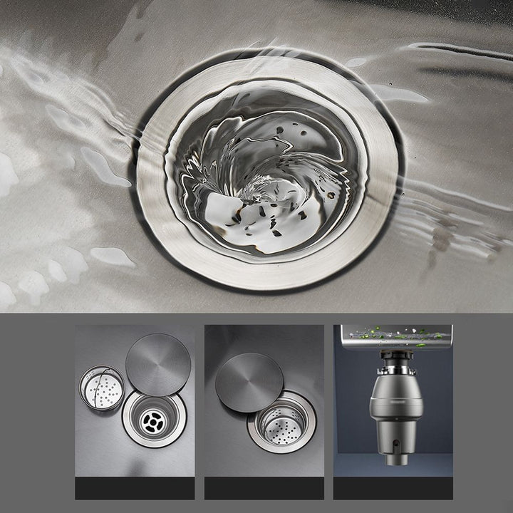 BowLift | Kitchen Sink Round Single Bowl Color and Scratch Resistant Under-mounted Stainless Steel Kitchen Sink