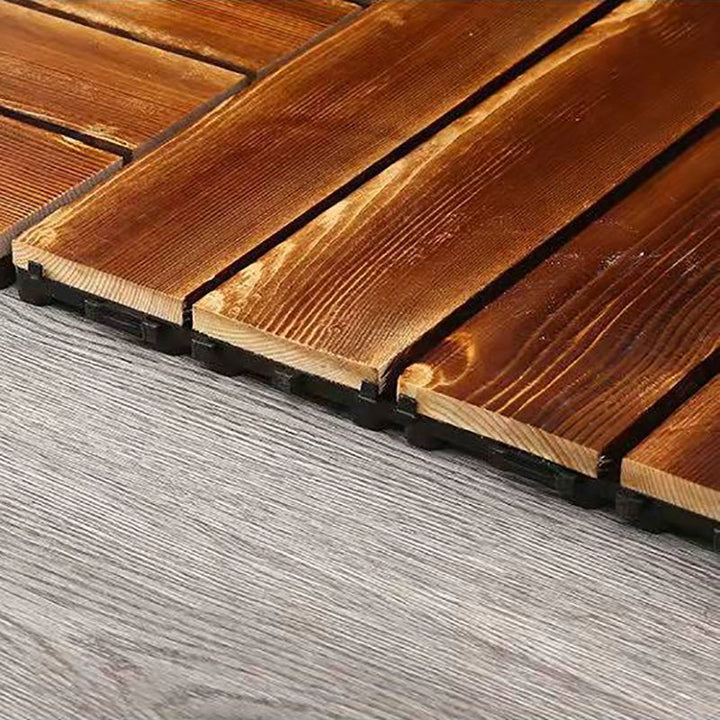BowLift | 4-Slat Wood Floor Tiles Interlocking Installation Floor Tiles