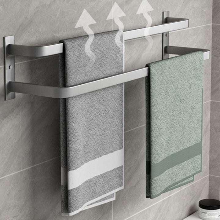 BowLift | Modern gray bathroom hardware set towel bar paper holder bathroom accessory set