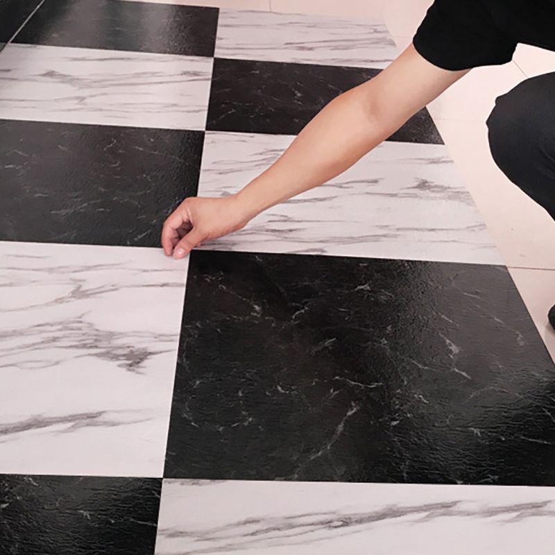 BowLift | Modern Water-Repellent Plastic Floor Fabric Look Square Edge Floor Tiles
