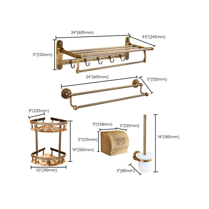 BowLift | Traditional Vintage Brass Bathroom Accessories Single Piece or in Set