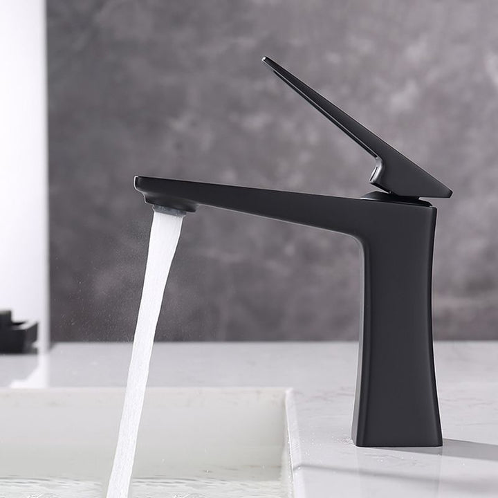 BowLift | Glam Vessel Sink Faucet Brass Lever Handles with Drain Assembly Sink Mixer