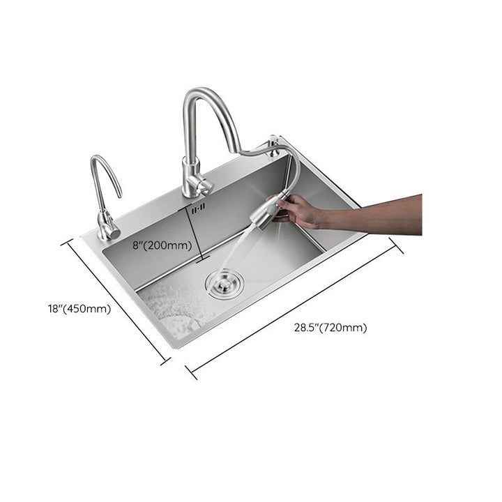 BowLift | Contemporary Style Kitchen Sink Stainless Steel Colorfast Built-in Sink
