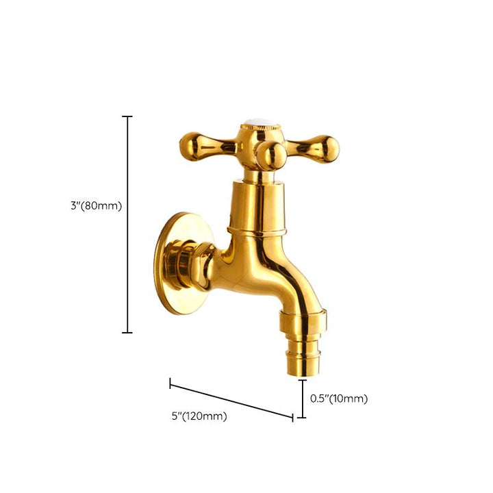 BowLift | Glam Wall-mounted Bathroom Faucet Cross Handle Low Arc Round Basin Faucet
