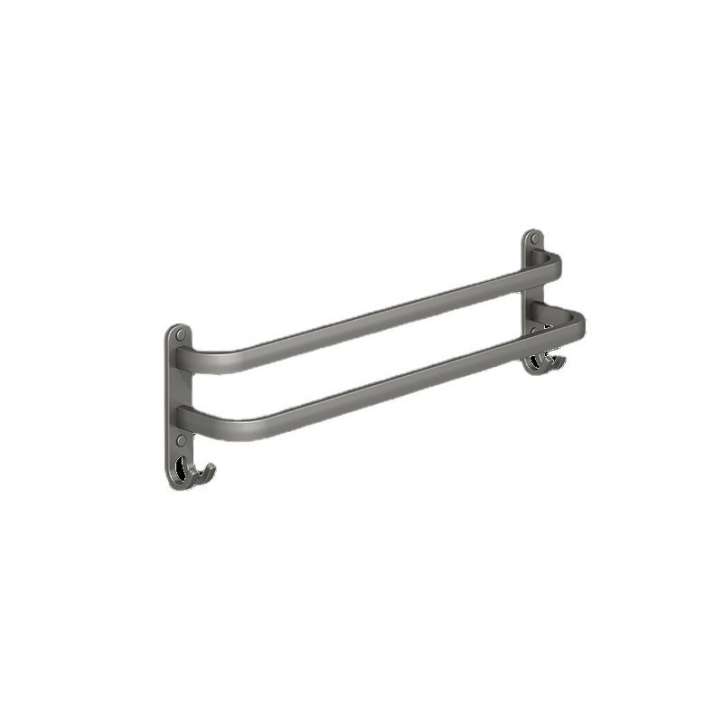 BowLift | 2-piece modern bathroom accessory set made of aluminum matte gray towel bar