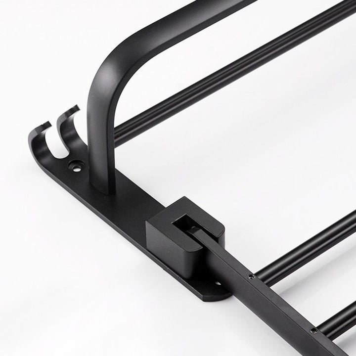 BowLift | Contemporary 8-piece Bathroom Accessory Set Matte Black Bathroom Shelf/Paper Holder/Towel Hook
