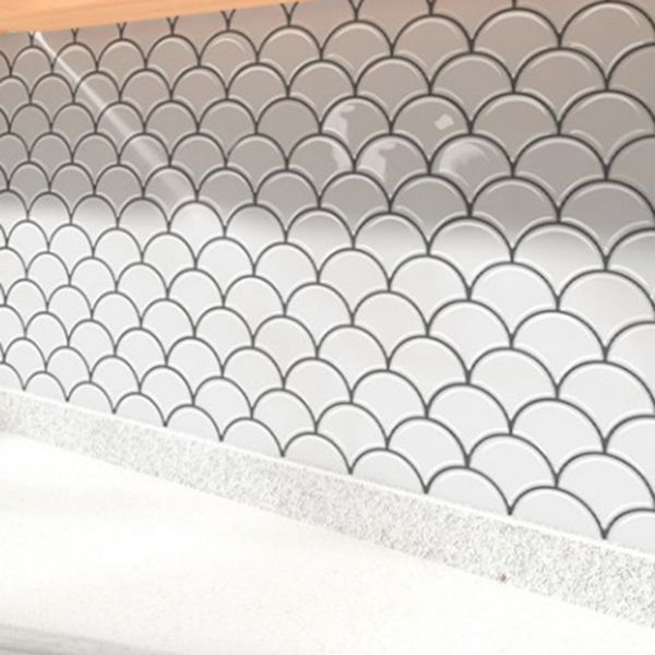BowLift | Fish scale Peel & Stick field tile square plastic Peel & Stick mosaic tile