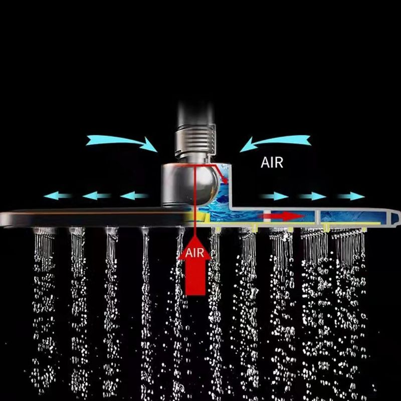 BowLift | Modern adjustable swivel shower head metal shower fixture on the wall