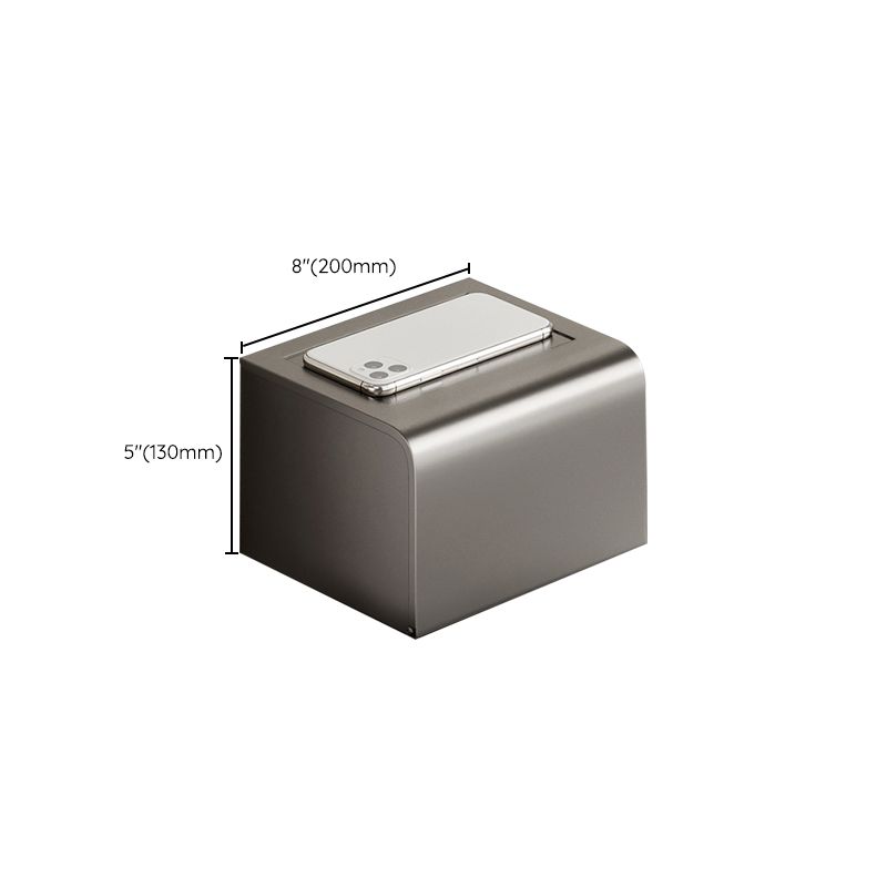 BowLift | Aluminum modern bathroom accessories set polished gray bathroom shelf/paper holder/robe hook