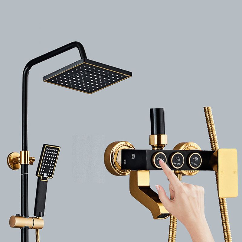 BowLift | Modern adjustable swivel shower head metal shower fixture on the wall