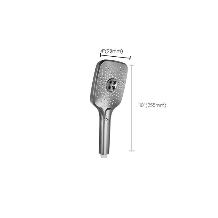 BowLift | Modern Gray Showerhead Combo Standard Spray Pattern Rectangular Large Showerhead