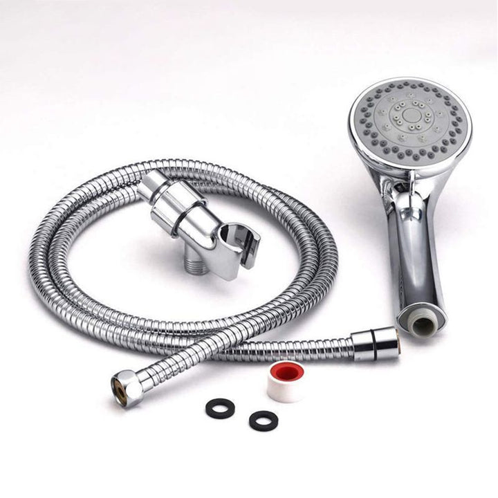 BowLift | Round Handheld Showerhead in Silver Leak-Resistant Wall-Mounted Showerhead