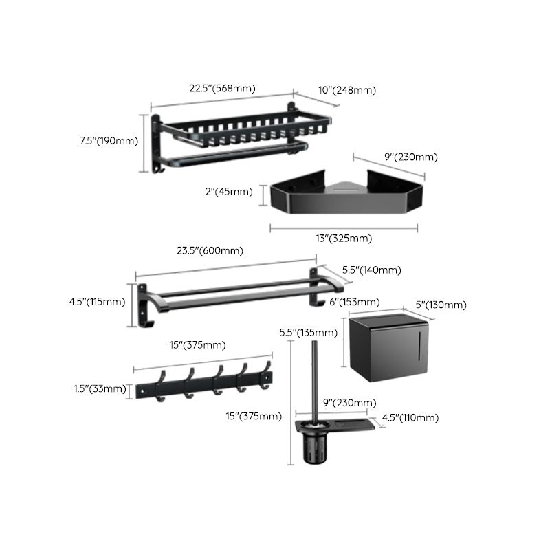 BowLift | Traditional black bathroom accessories individually or in a set