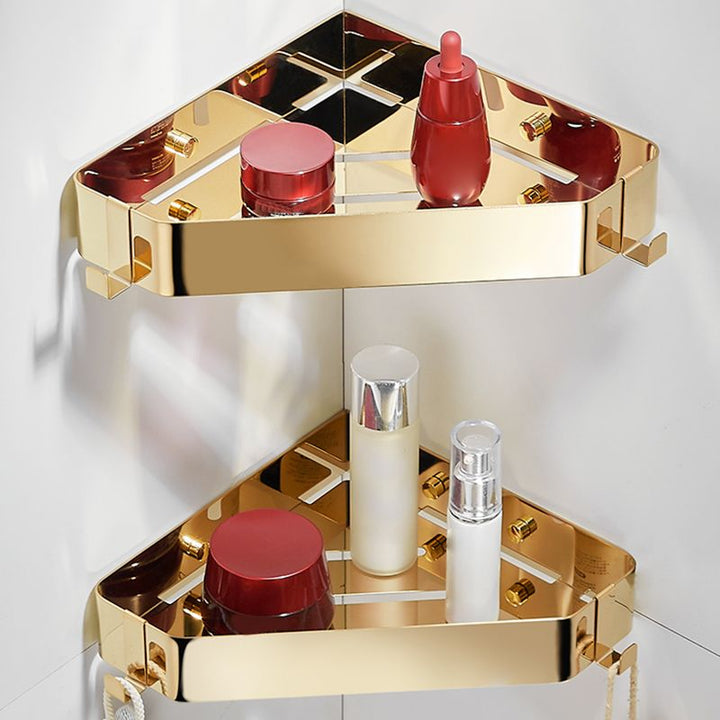 BowLift | Modern 3-piece bathroom accessory set made of stainless steel, bathroom shelf