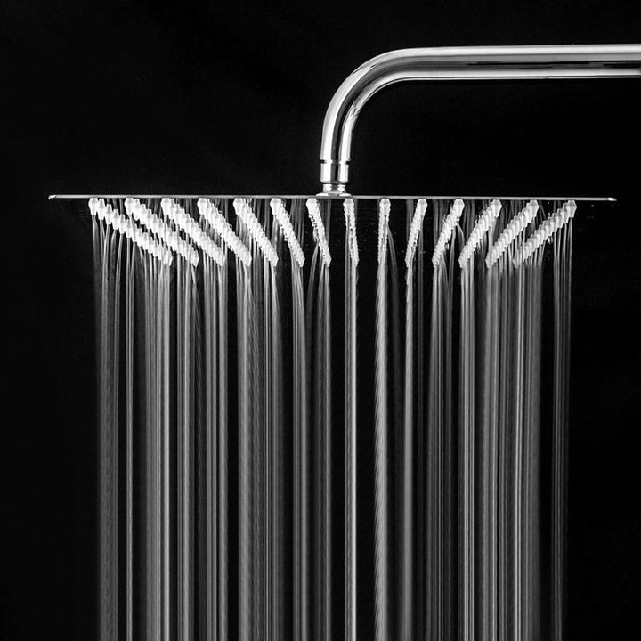 BowLift | Contemporary Shower Combo Fixed Shower Head Stainless Steel Wall Mounted Square Shower Head